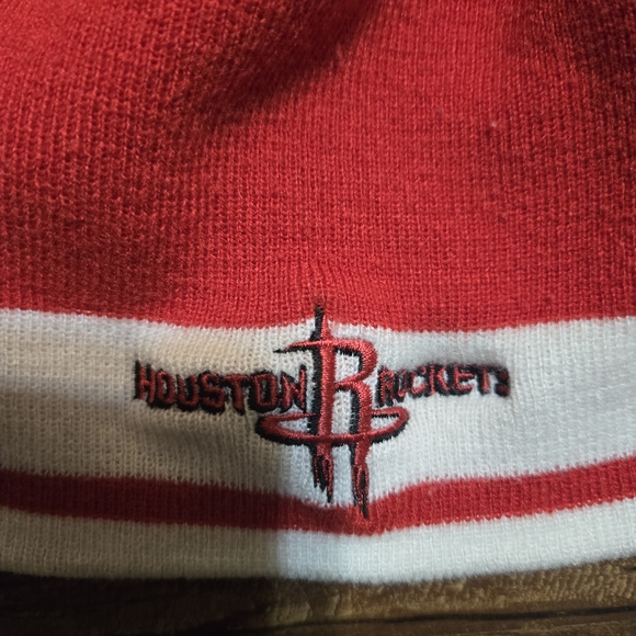 NBA Houston Rockets Red and White Knit Beanie Sock Hat - Texas - Picture 2 of 5